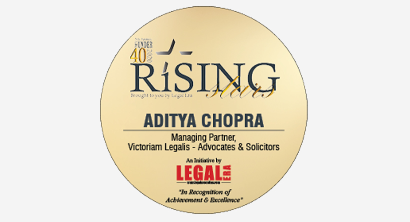Mr. Aditya Chopra, Managing Partner has been recognised as one of the 